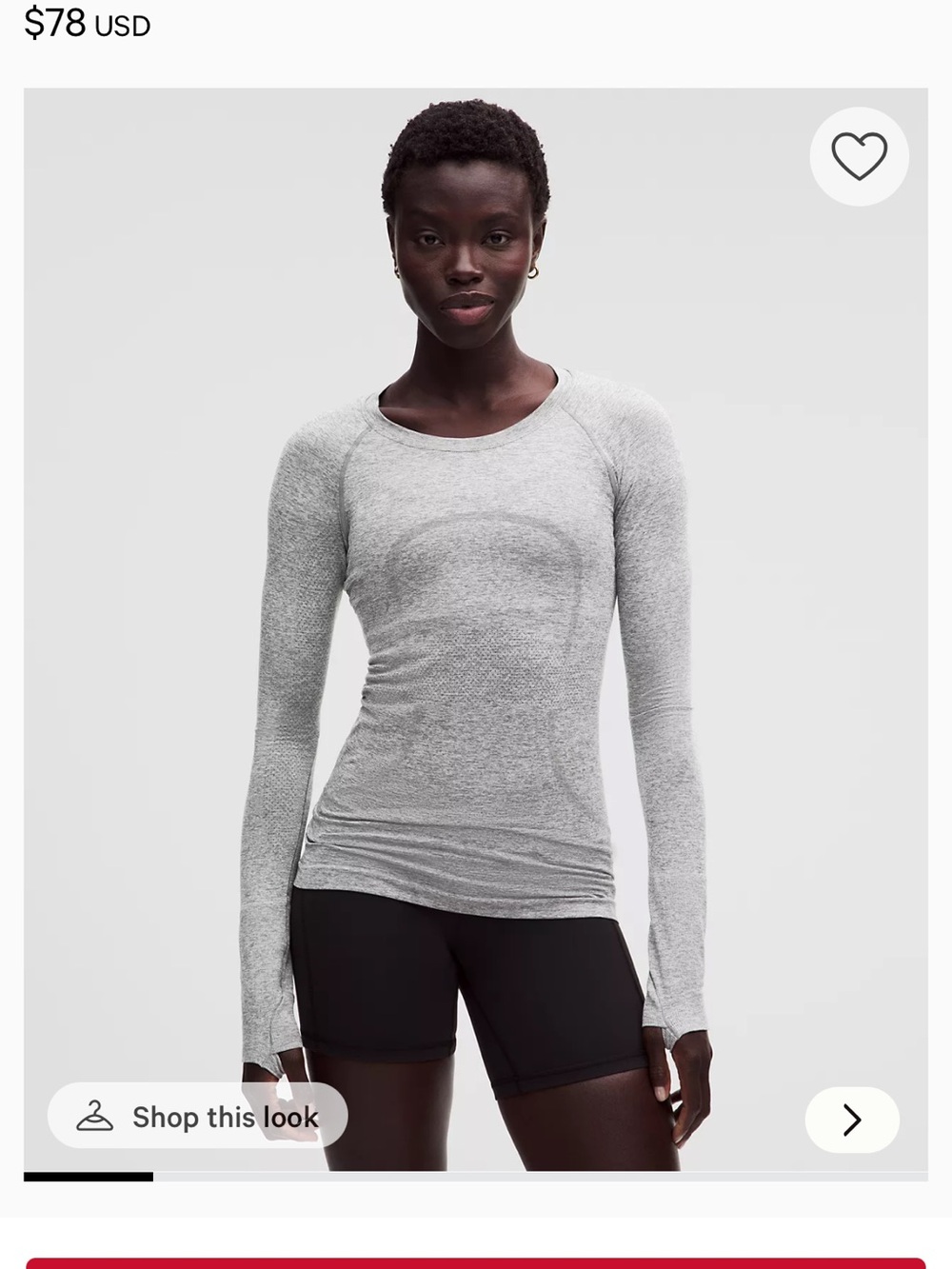 Lulu lemon swiftly tech long-sleeve shirt (hip length) grey - Picture 1 of 3